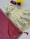 Ajd 8194 Pure Tissue Silk Embroidery Work Kids Wear Wholesalers In Delhi